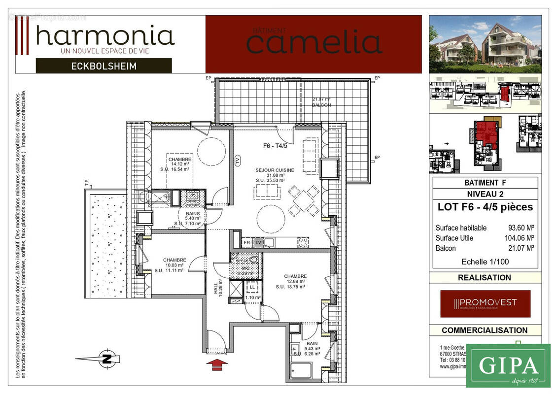 Appartement à ECKBOLSHEIM