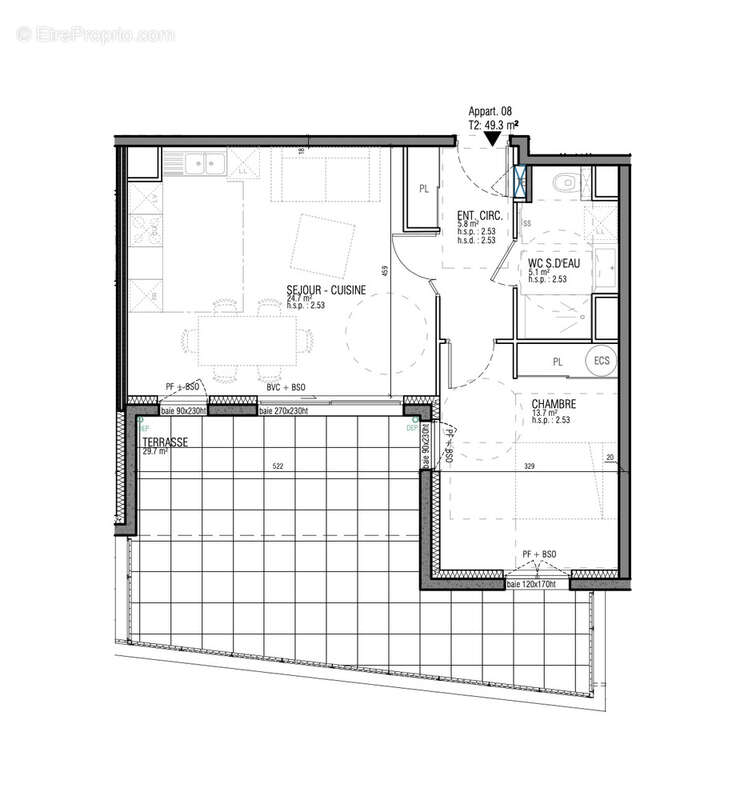 Appartement à LA TOUR-DE-SALVAGNY