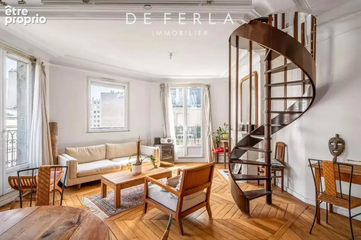 Duplex 4 pièces – Rue d'Alésia, Paris 14e – Balcon 10,79 m² – Sans vis-à-vis - photo 3