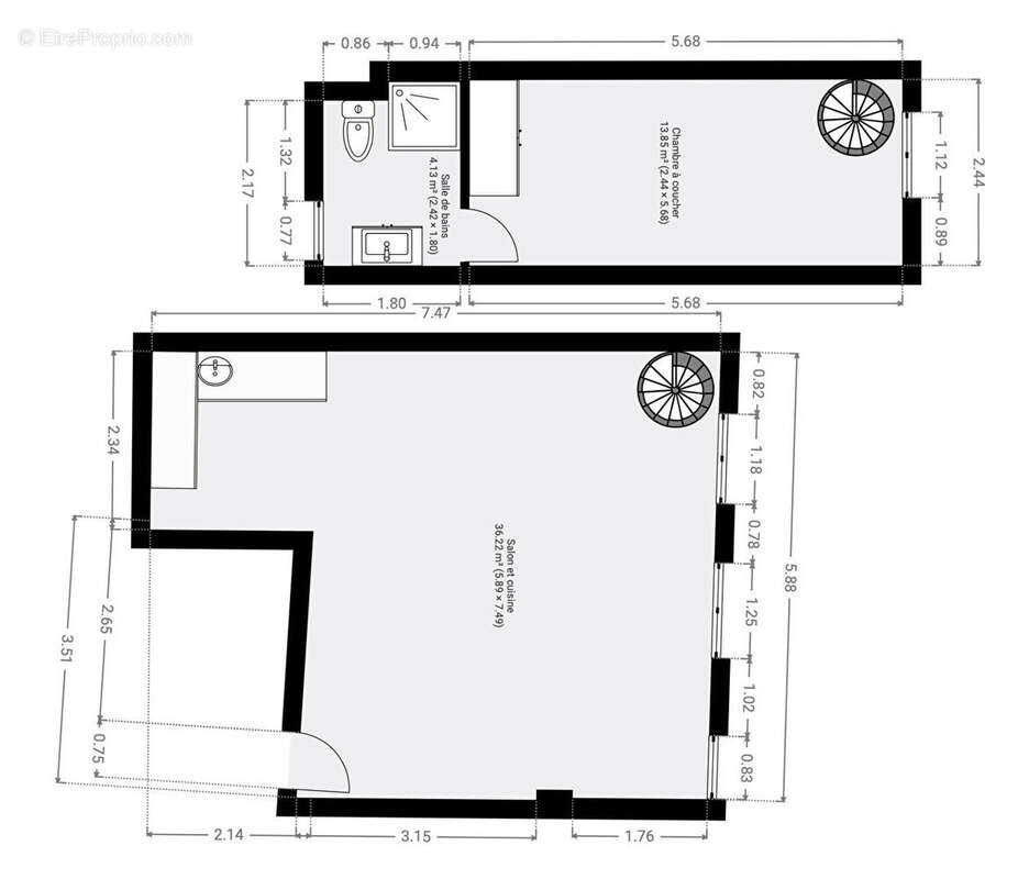 Appartement à PARIS-2E