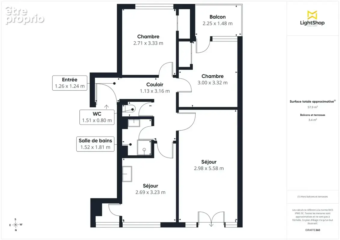  Appartement T3 de 58 m² avec cave et loggia – St-Cyr L’Ecole - photo 6