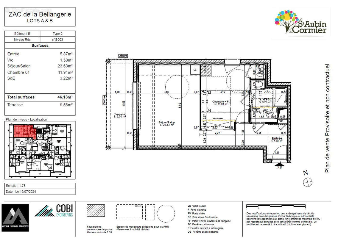 Appartement à SAINT-AUBIN-DU-CORMIER