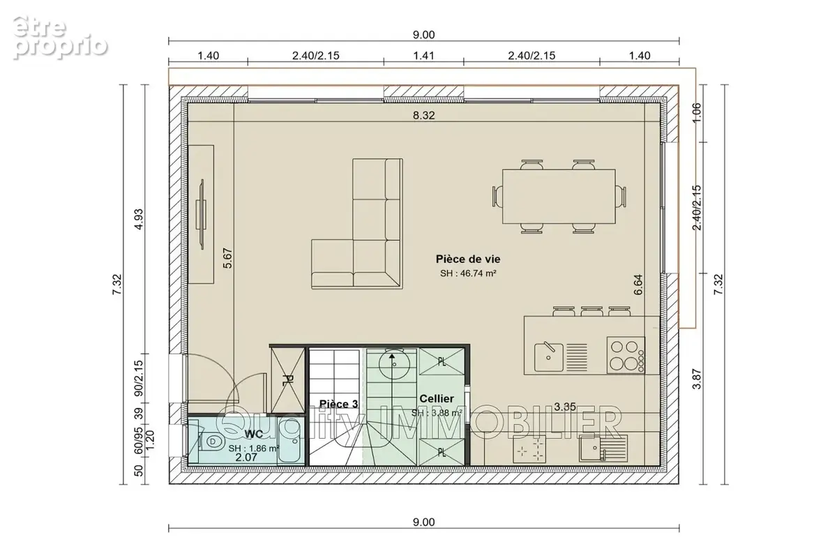 Maison 4 pièces 91 m² à vendre à Saint-Laurent-Du-Var (06700) - photo 4