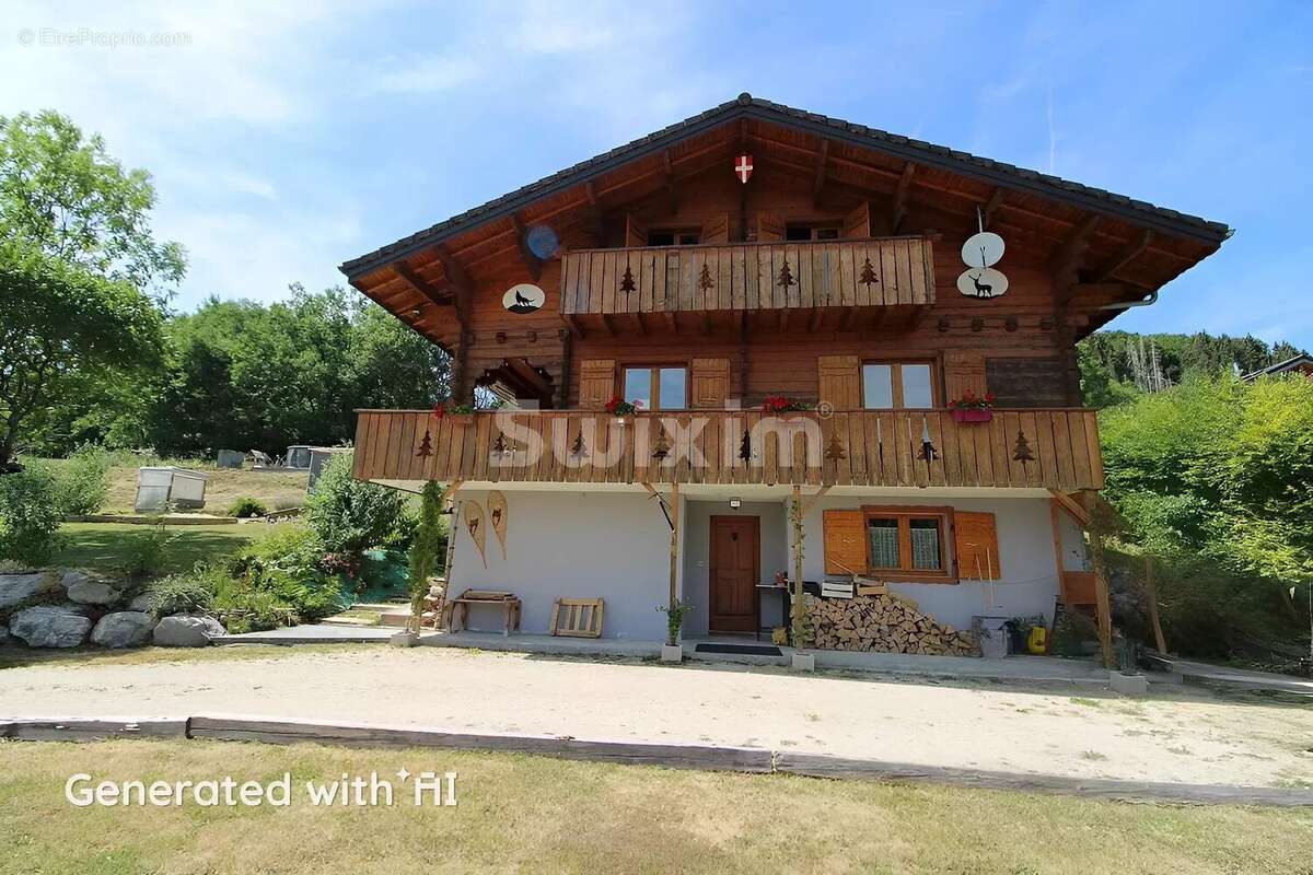 À vendre – Chalet en madriers 4 pièces avec terrasse panoramique – Habère-Lullin (Vallée Verte) - photo 2