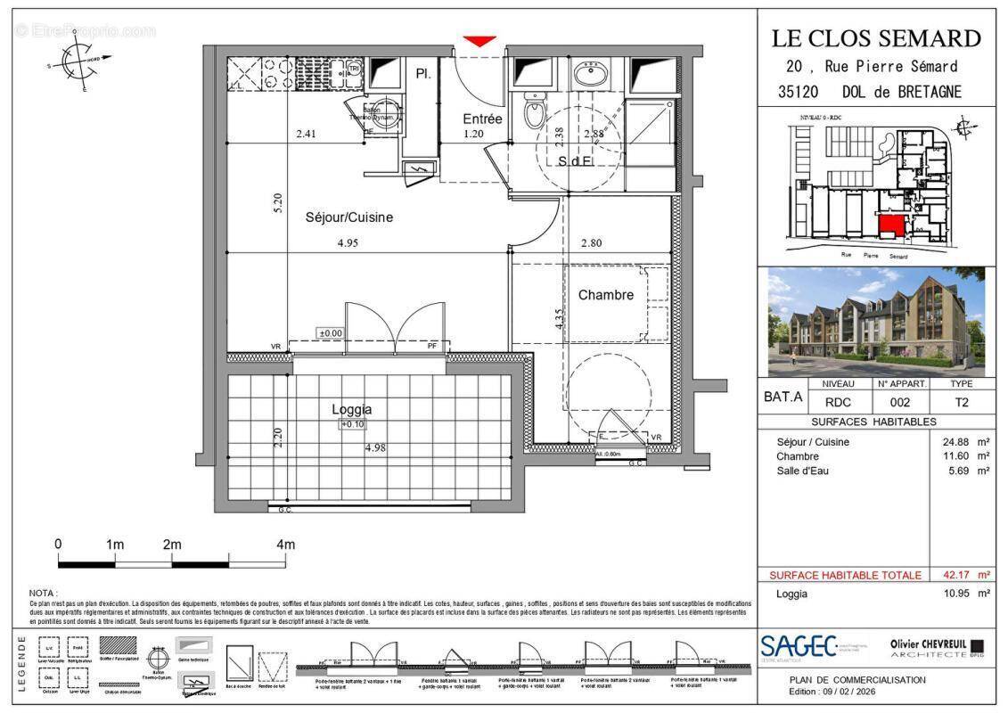 Appartement à DOL-DE-BRETAGNE
