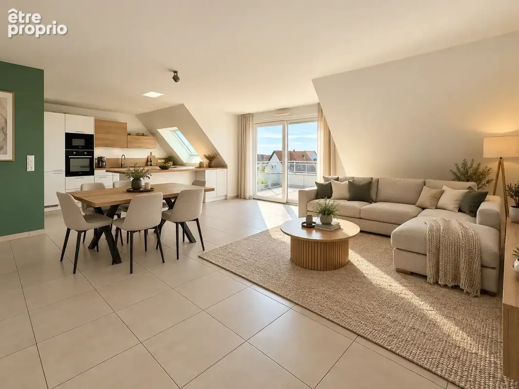 Appartement 3 pièces en attique   80,23 m2 habitables   96,57 m2 au sol - photo 3