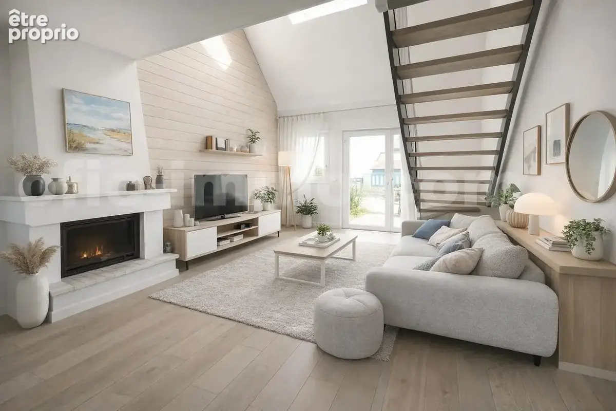 Salon moderne et lumineux au design scandinave