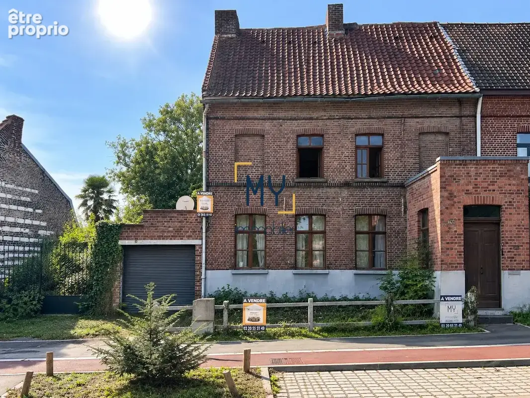 Maison Ferme à rénover avec cour, jardin et garage et Terrains à vendre à Bondues 59910 MY Immobilier