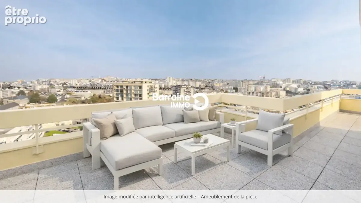 A vendre brest kerinou appartement duplex t6 4 chambres dernier etage ascenseur parking  garage terrasse de 40m² vue panoramique - photo 6