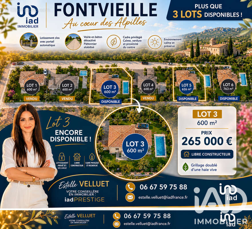 Terrain 600 m² à Fontvieille  - photo 2