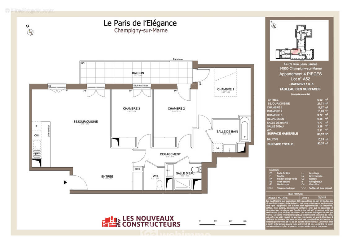Appartement à CHAMPIGNY-SUR-MARNE