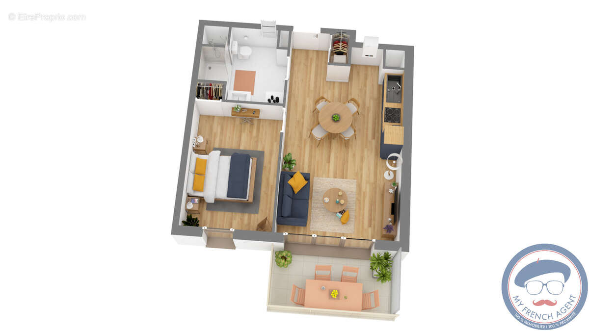 Appartement 42,27m2 - photo 2