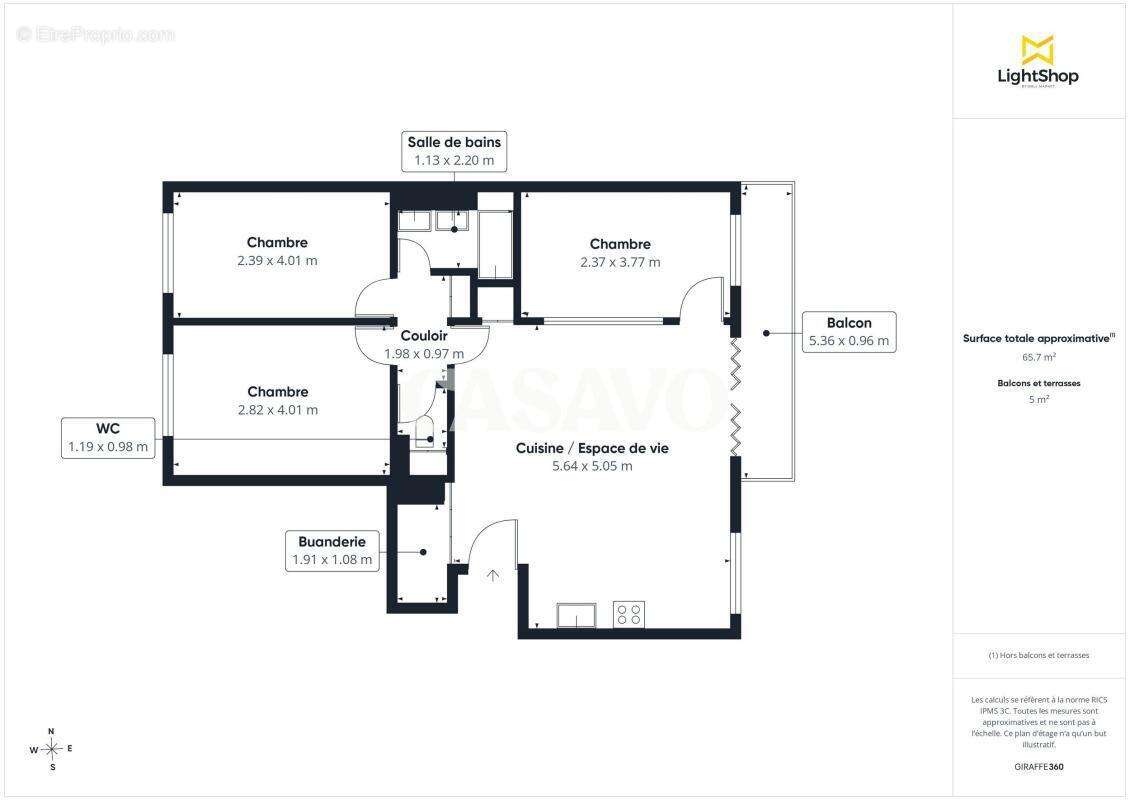 Vente Appartement 4 pièces de 68m² - 92210 Saint-Cloud - photo 17