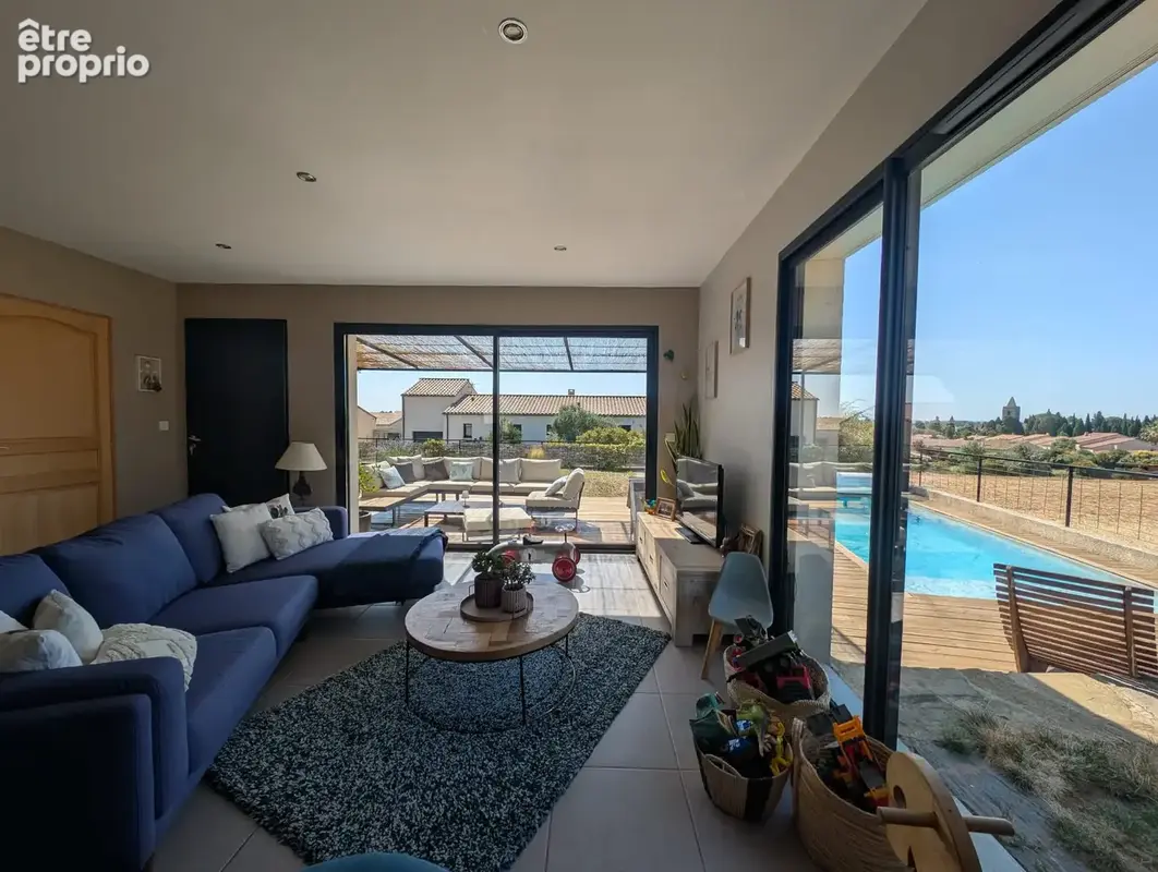 Villa plain-pied avec piscine, vue nature, 3 chambres et garage à 10 min de Saint-Marcel-d'Aude - photo 4