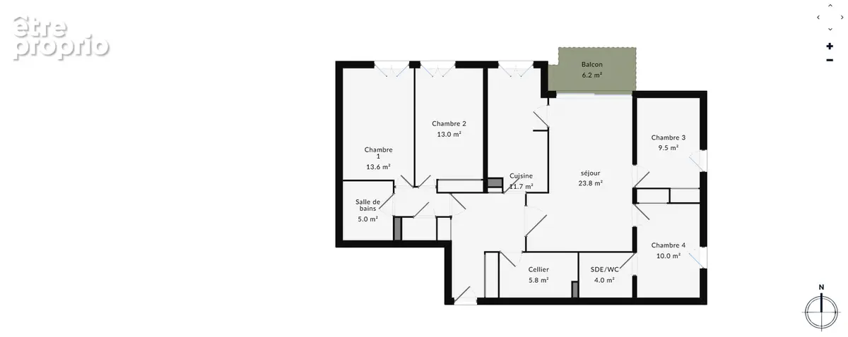 Appartement Angers 5 pièces 111 m² avec balcon Lac de Maine - photo 9