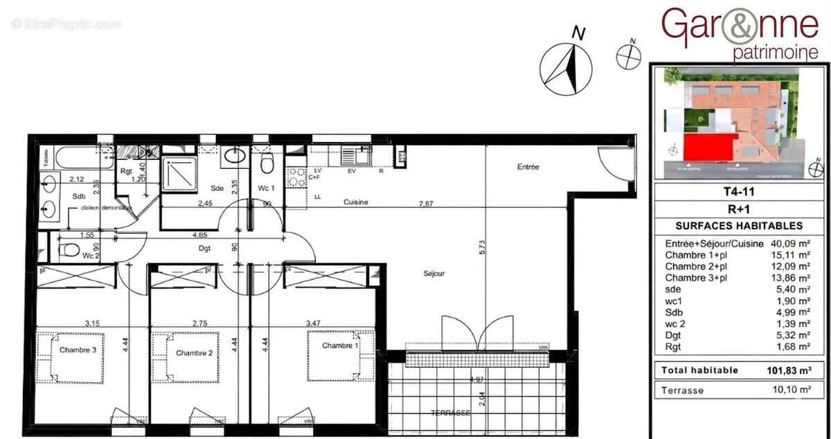 Appartement T4 + Terrasse - Quartier Saint Cyprien - photo 9