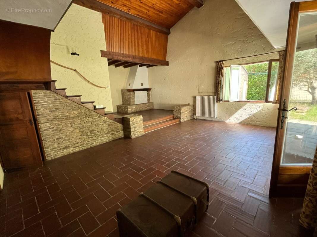 SALON AVEC CHEMINEE - Maison à FONTAINE-DE-VAUCLUSE