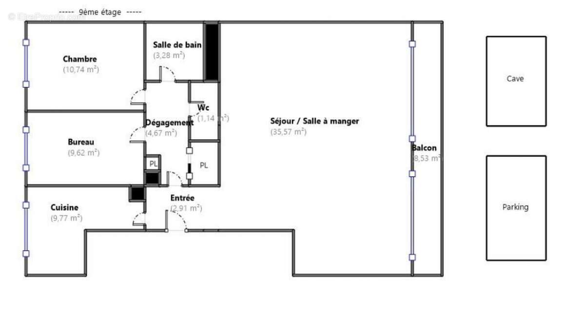 Appartement à PARIS-15E