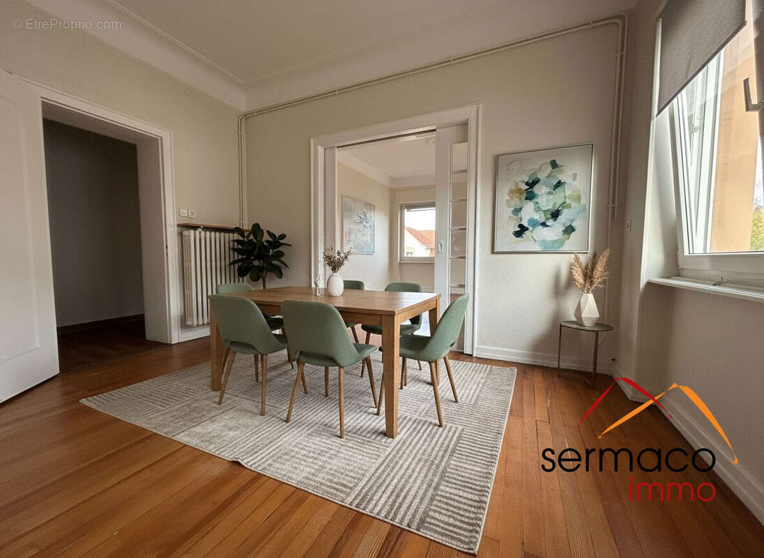 Salle à manger générée par l'IA - Appartement à SARREGUEMINES