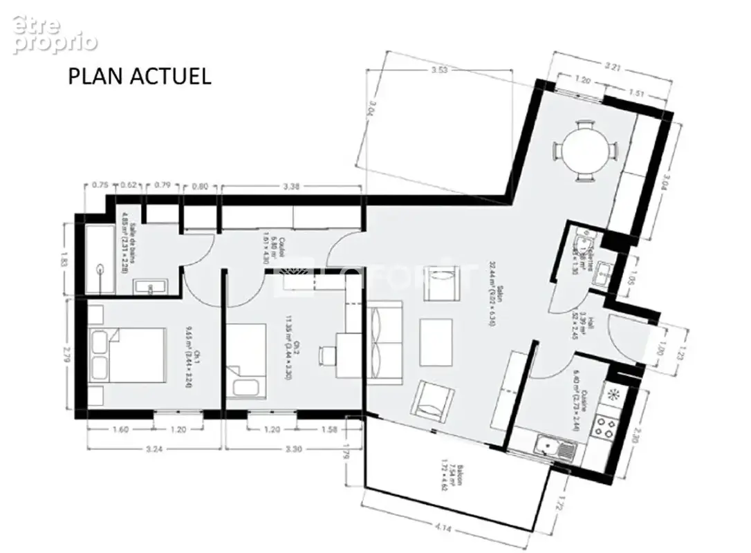 Appartement 82 m² à Paris-20e  - photo 2
