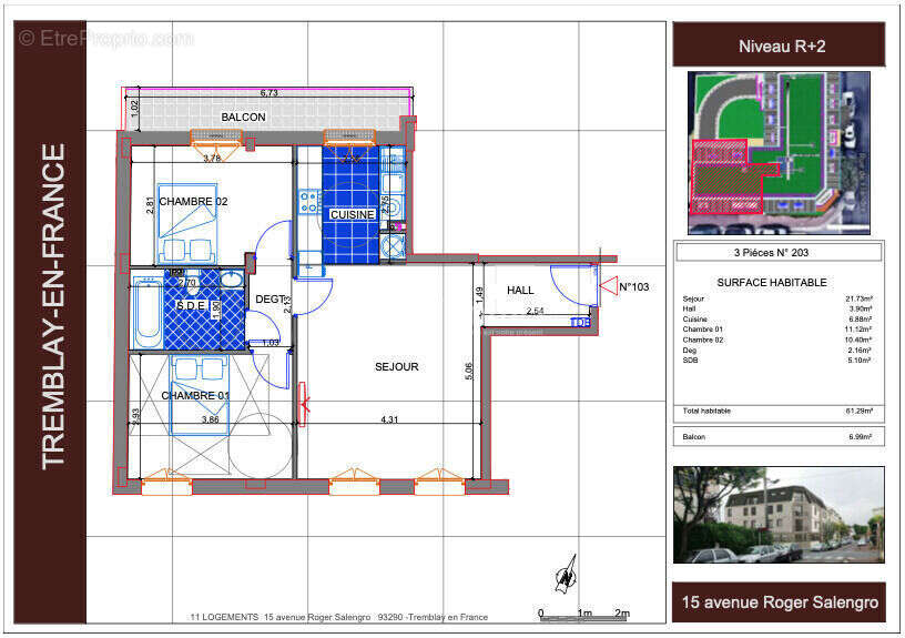 Appartement à TREMBLAY-EN-FRANCE