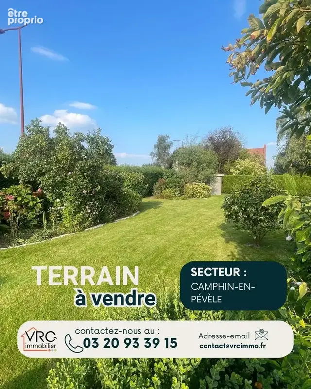 Photo Terrain à Camphin-En-Pevele au prix de 92 000€
