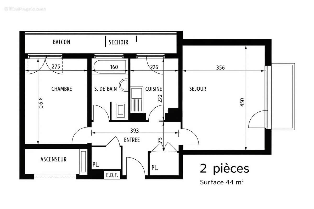 .2 pièces clair avec balcon et loggia   10 min du Mo Créteil?Préfecture - photo 8