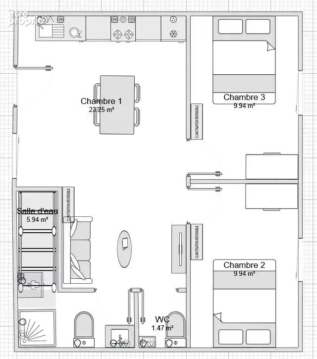 Vente Appartement Saint-etienne-de-saint-geoirs(38590) 63 000ï¿œ - photo 3