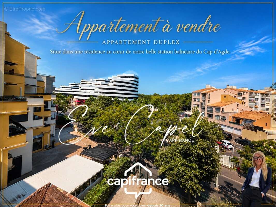 Appartement à vendre 2 pièces LE CAP D'AGDE (34), DUPLEX avec balcon au centre port - photo 4