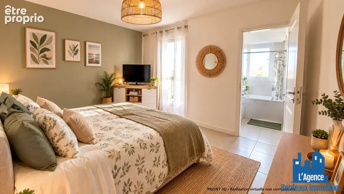 Exclusivité !! bruges - tasta - appartement type 2 de 53 m² - terrasse 6m² - 1 place de parking ss-sol- un cellier - vendu loué  - photo 4