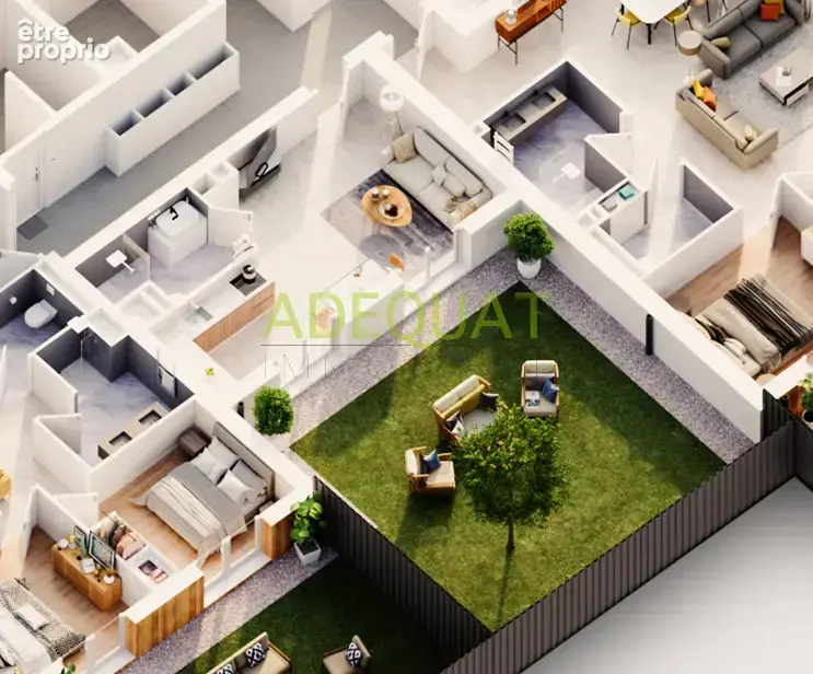 Saint andre le gaz - appartement t1 de 31.50m2 + jardin + parking... - photo 2