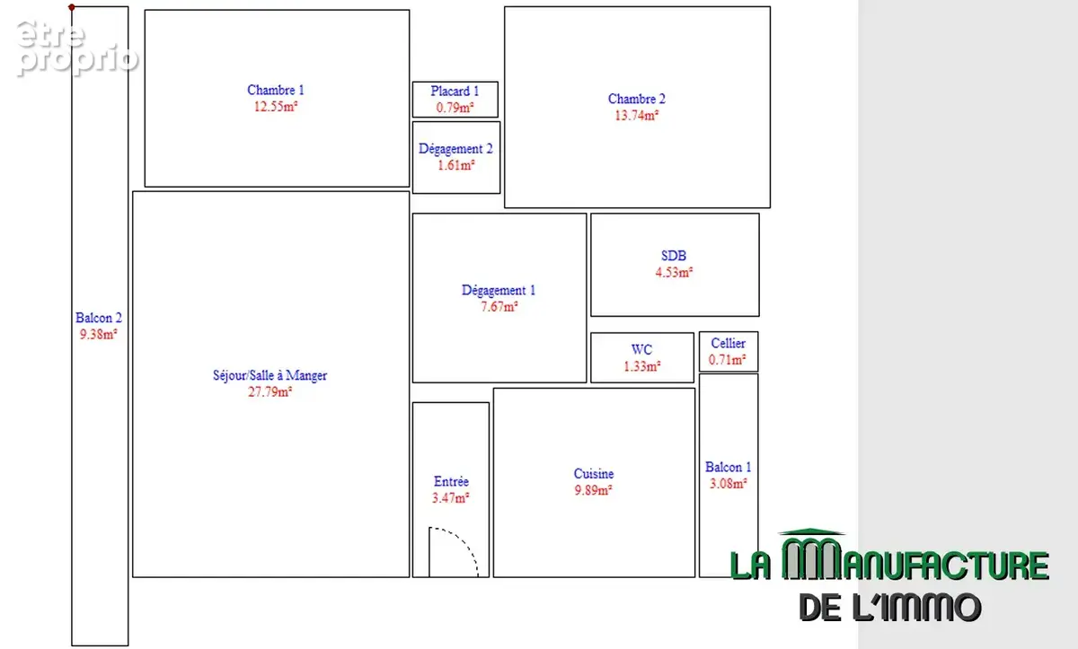 Saint etienne bergson cite du design - t4 au 7eme etage avec grand balcon - photo 15