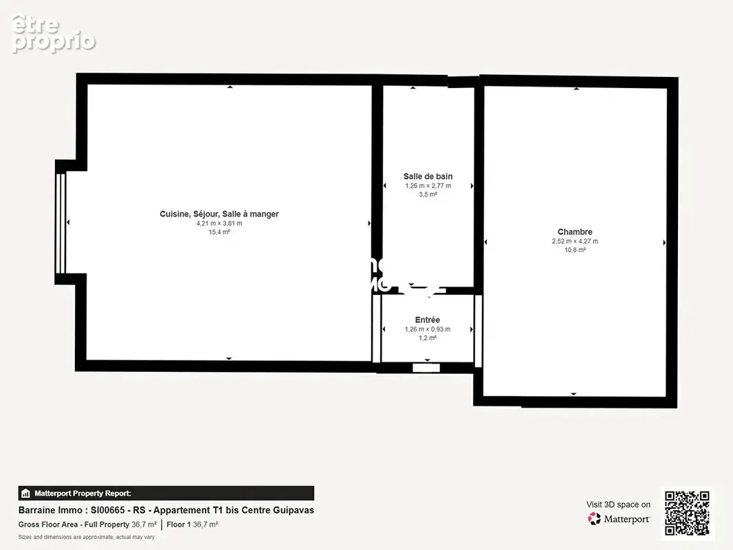 GUIPAVAS APPARTEMENT T1 Bis de 30.88 m² - Parfait état - photo 4