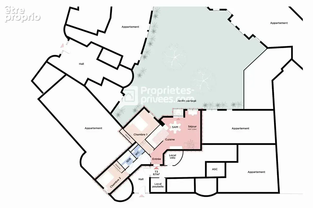 75015 PARIS  Javel - Appartement T3 avec jardin - 67.4m2 -  Proximité Beaugrenelle, Tour Eiffel, Seine - photo 9