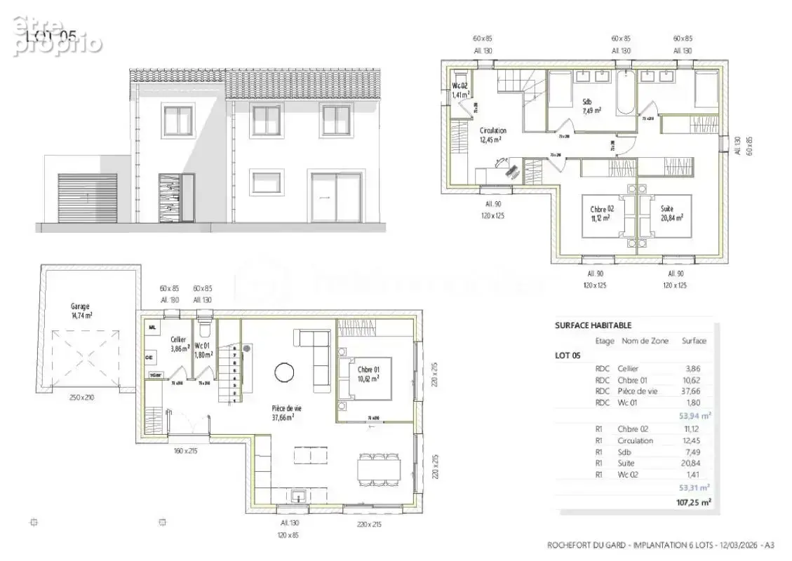 Le Clos Du Moulinas -Projet Immobilier de 5 lots viabilisés - Rochefort Du Gard (30650) - Lot N°3  à vendre 385 M2 , Piscinable  - photo 11