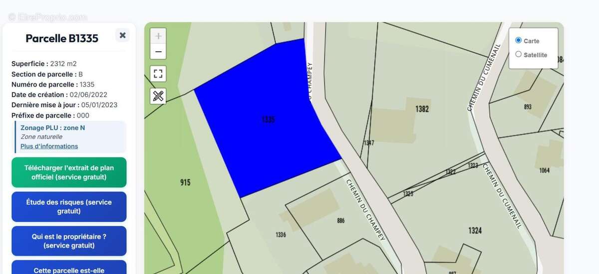 Terrain non  constructible  Champagney 2312 m2 - photo 3