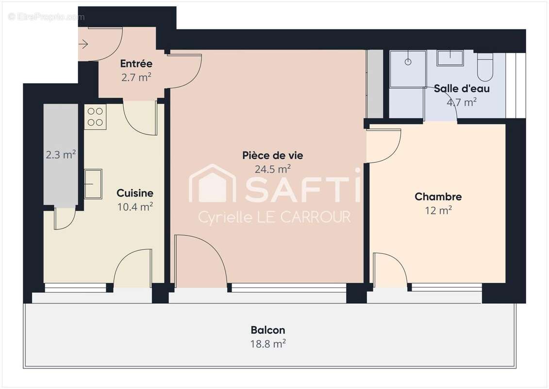 Appartement 57 m² à La Rochelle  - photo 6
