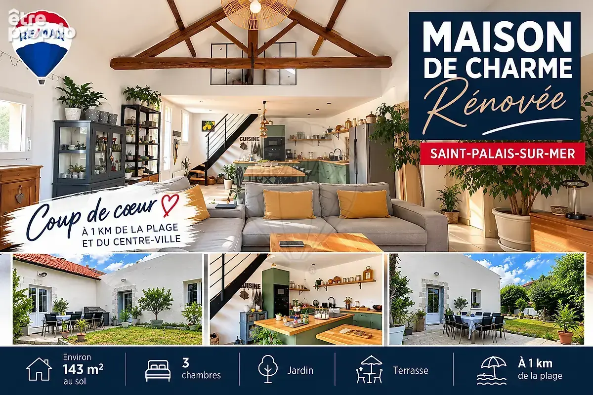 Photo Maison à Saint-Palais-Sur-Mer au prix de 479 000€
