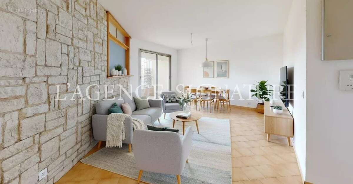 Le Cannet - Les Mimosas - "ADELIA" - 3p traversant de 61m² à moderniser - terrasse - photo 3