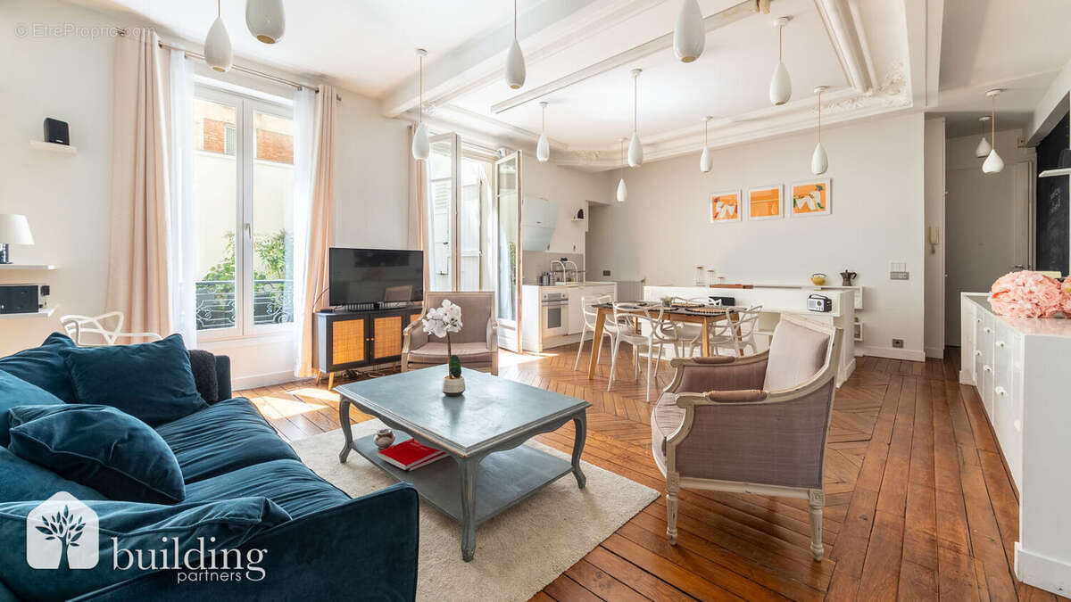 Batignolles Paris 17ème - Appartement 3 pièces 74 m² avec 25 m² de terrasse - photo 5