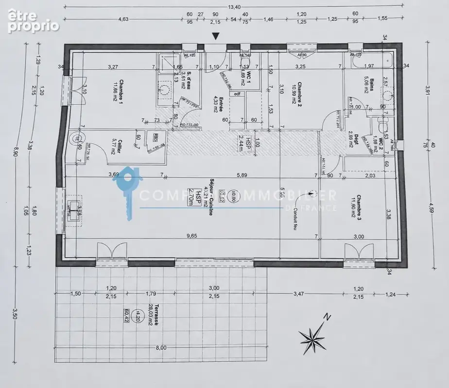 Dépt Hérault (34) - Saint André de Sangonis - À vendre - Villa T4, 105m2, terrain 1017 m2, terrasse, garage - photo 13
