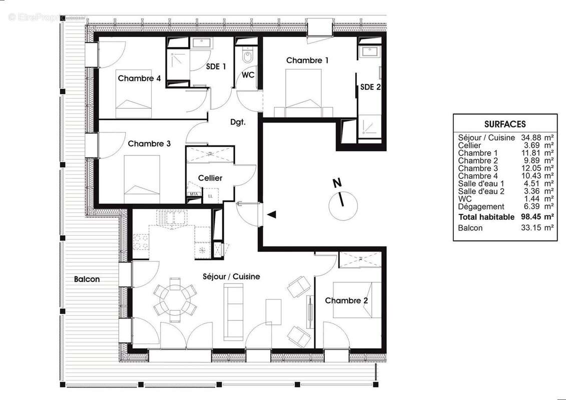 Appartement à BORDEAUX