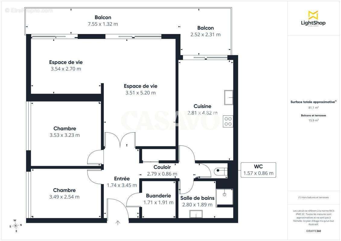 Vente Appartement 4 pièces de 80m² - 38290 La Verpillière - photo 5