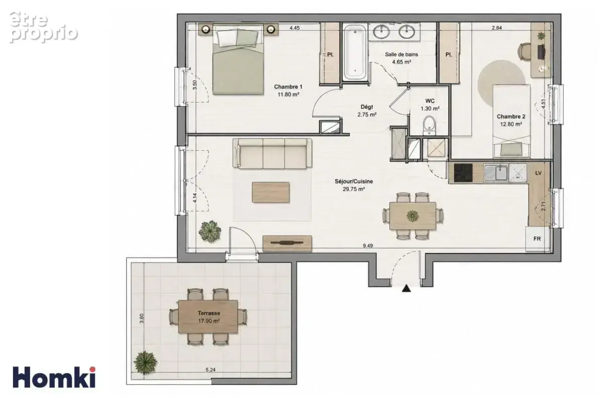 Appartement T3 de 62 m² avec terrasse plein sud et parking – Toulouse Borderouge - photo 15