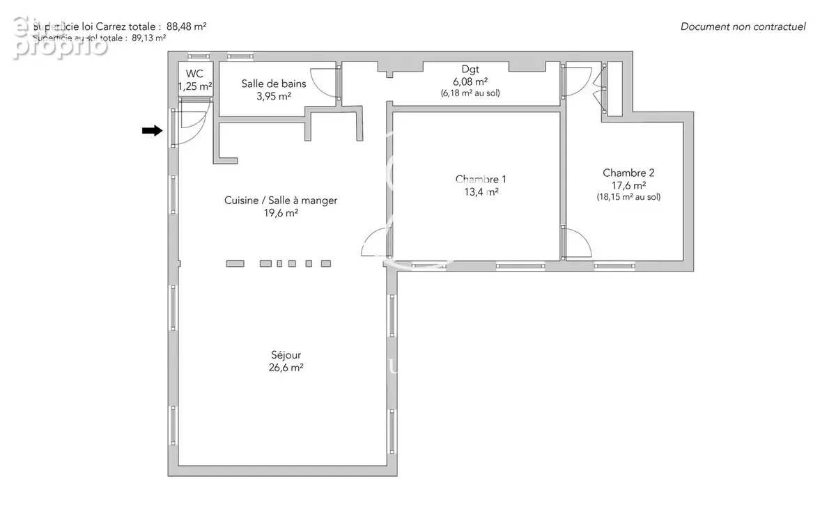 Paris 2e - SENTIER / MONTORGUEIL / RUE DES JEÛNEURS - Appartement - 3 pièces - 87,53m² Carrez - 89,32m² au sol - 2 chambres - photo 14