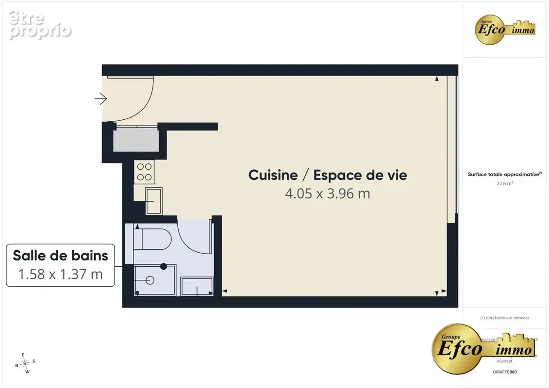 Appartement 1 pièce 22 m² à vendre à Huningue (68330) - photo 6