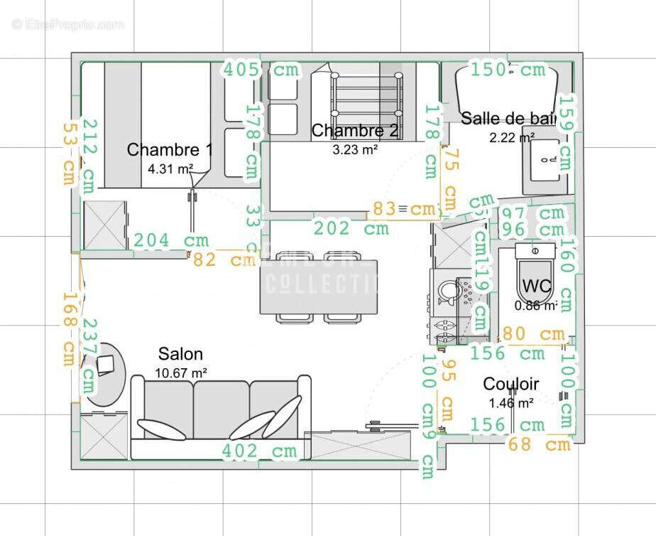 Plan - Appartement à LA COTE-D'AIME