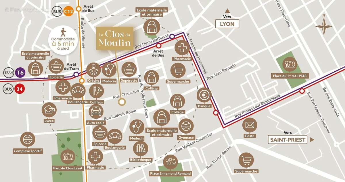 Le clos du moulin tva 5,5 à Venissieux