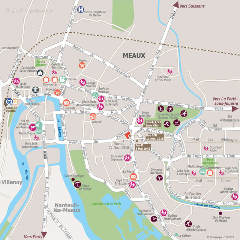 Les terrasses des canotiers à Meaux