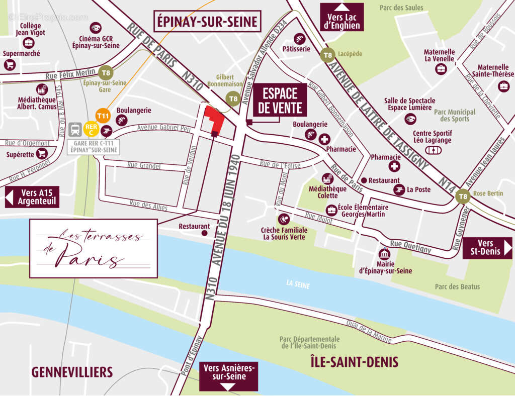 Les terrasses de paris à Epinay Sur Seine